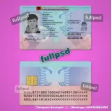 Albania ID Card PSD File front and back view high quality preview