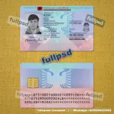 Albania ID Card PSD File Template front and back detail preview