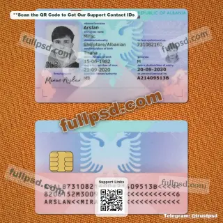 Albania ID Card PSD File
