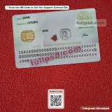 Algeria ID Card PSD back view picture example for digital download