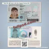 Argentine ID Card PSD V1 front and back reference preview