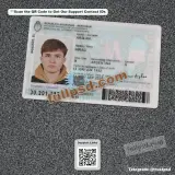 Argentine ID Card PSD V1 front view preview