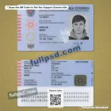 Austria ID Card PSD front and back preview