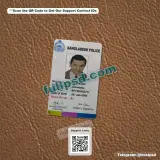 Bangladesh Police ID Card PSD front side document example