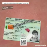 Belgium Adult ID Card PSD front document example
