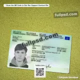 Belgium ID Card PSD NEW V2 front view high quality preview