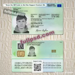 Belgium ID Card NEW V2 PSD File