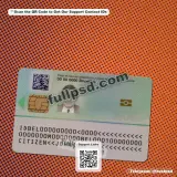 Belgium ID Card PSD New V3 back view layout