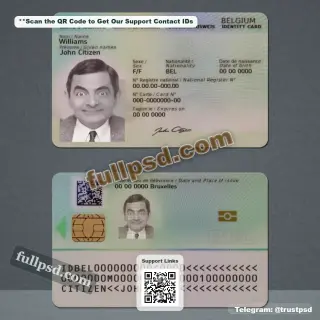 Belgium ID Card New V3 PSD File