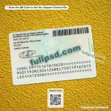 Belgium ID Card PSD V1 back view layout example for digital download
