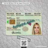 Belgium ID Card PSD V1 front side design preview available for download