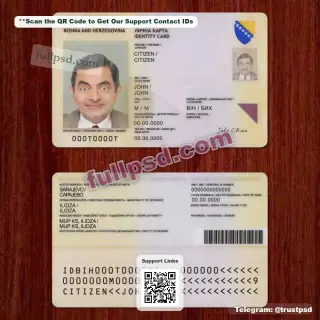 Bosnia AND Herzegovina ID Card V2 PSD File
