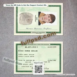 Brazil Brasil ID Card V1 PSD File