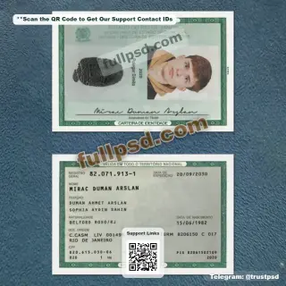 Brazil Brasil ID Card V2 PSD File