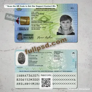 Brazil Brasil ID Card V3 PSD File