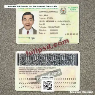 Burkina Faso ID Card PSD File