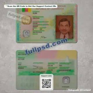 Cameroon ID Card PSD File