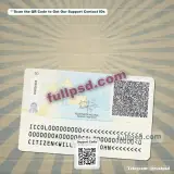 Columbia ID Card PSD V1 back reference preview