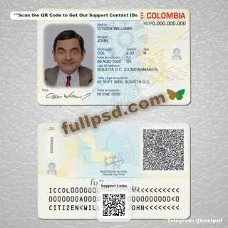 Columbia ID Card V1 PSD File