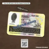 Columbia ID Card PSD V2 back side layout example for digital download