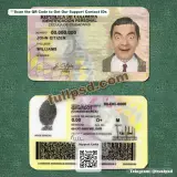 Columbia ID Card PSD V2 front and back view layout example for digital download
