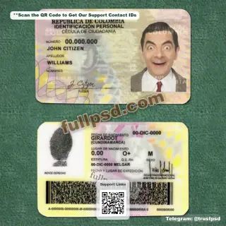 Columbia ID Card V2 PSD File