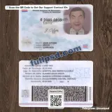 Costa Rica ID Card PSD V1 front and back view design preview for digital download
