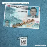 Costa Rica ID Card PSD V2 front side design preview for download