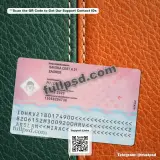 Croatia ID Card PSD V2 back view layout