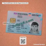 Croatia ID Card PSD V2 front side photo preview