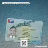Cuba ID Card PSD front view example