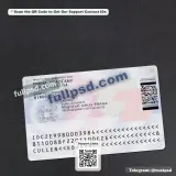 Czech Republic ID Card PSD back view design preview for download