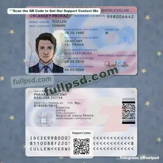 Czech Republic ID Card PSD File