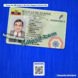 Ecuador ID Card PSD front view detail preview