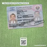 El Salvador ID Card PSD front picture example available for download