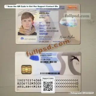 Estonia ID Card V1 PSD File