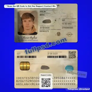 Estonia ID Card V2 PSD File