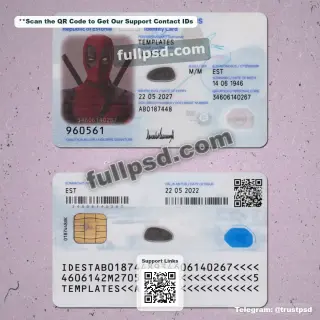 Estonia ID Card V3 PSD File