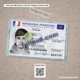 France ID Card PSD V2 front side layout example for download