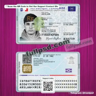 France ID Card V2 PSD File