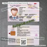 Georgia ID Card PSD V1 front and back detail preview