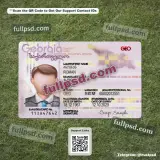 Georgia ID Card PSD V1 front view high quality preview