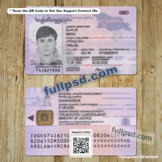Georgia ID Card V2 PSD File