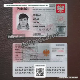 Poland ID Card V3 PSD File