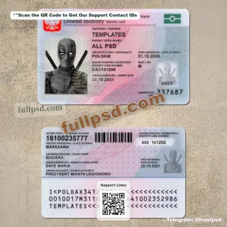 Poland ID Card PSD File