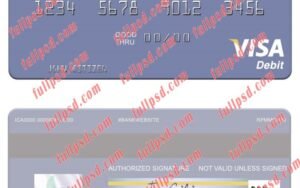 download Kenya Africa Banking Corporation ABC visa debit card psd template