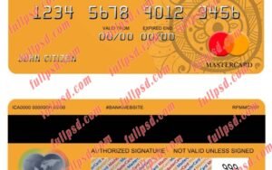 Albania Tirana bank mastercard psd template
