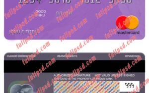 Algeria Banque de developpement mastercard psd template