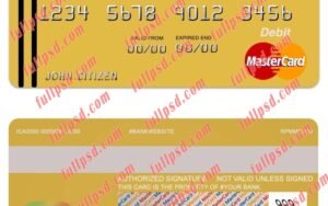 Andorra Bank Sabadell Mastercard psd template