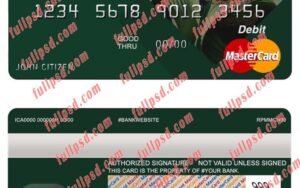 Angola Comercial Bank Mastercard psd template
